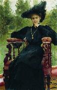 Ilya Yefimovich Repin Andreyeva by Repin oil painting on canvas